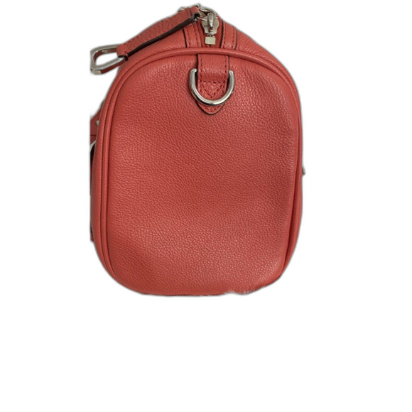 Coach Coral Colored Pebbled Leather Avery Satchel With Dust Cover - Picture 10 of 11